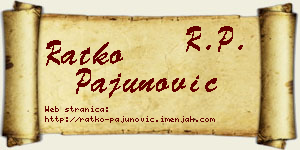 Ratko Pajunović vizit kartica
